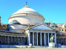 San Francesco di Paola in a summer day in Naples Italy